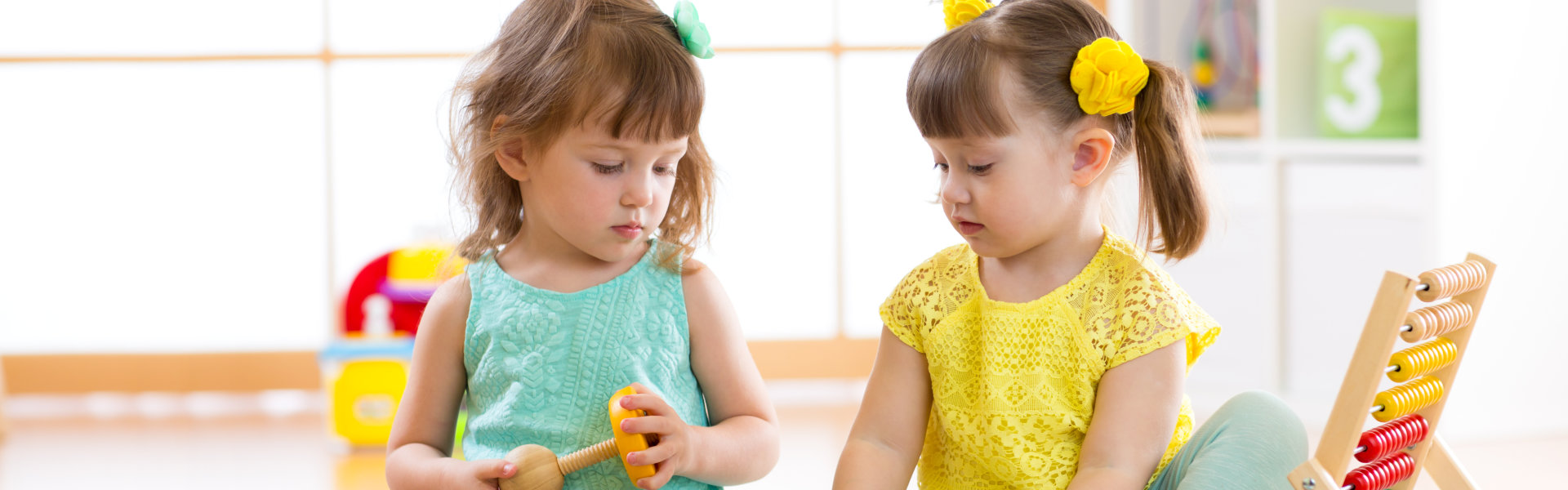 little girls playing together